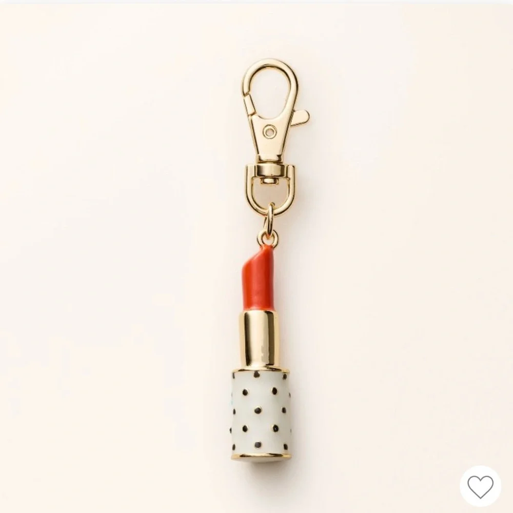Kate Spade Lipstick Bag Charm Keychain new york x Target purse jewelry handbag